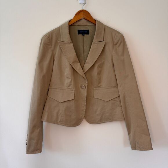 Escada Sport Women's Y2K Tan Blazer Size 8